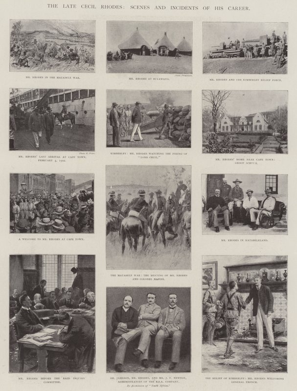 Edesmennyt Cecil Rhodes, kohtauksia ja tapahtumia hänen urallaan tekijältä English Photographer