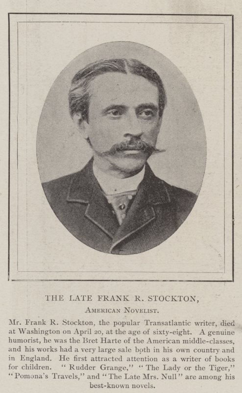 Edesmennyt Frank R Stockton, yhdysvaltalainen kirjailija tekijältä English Photographer