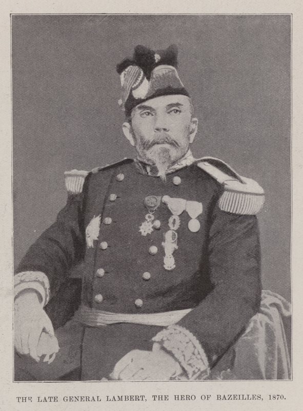 Edesmennyt kenraali Lambert, Bazeillesin sankari, 1870 tekijältä English Photographer