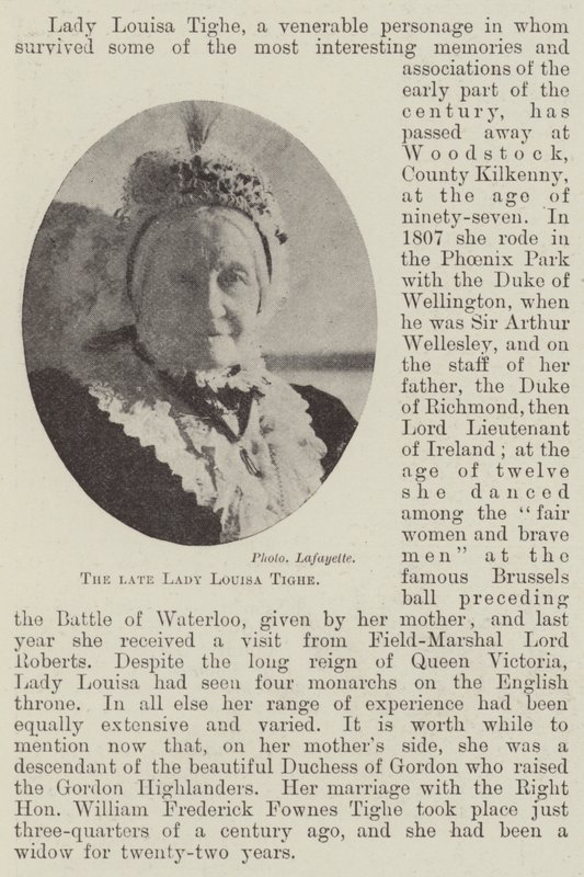 Edesmennyt lady Louisa Tighe tekijältä English Photographer