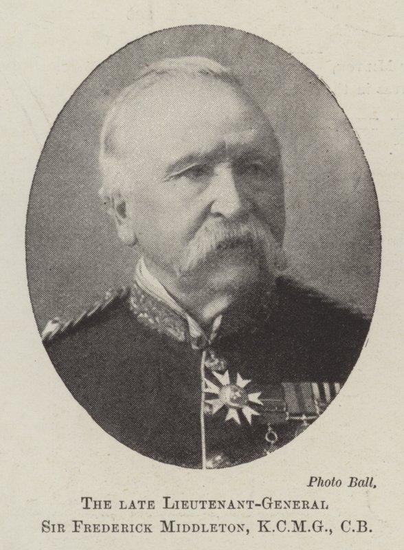 Edesmennyt kenraaliluutnantti Sir Frederick Middleton, KCMG, CB tekijältä English Photographer