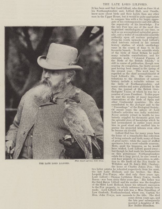 Edesmennyt lordi Lilford tekijältä English Photographer