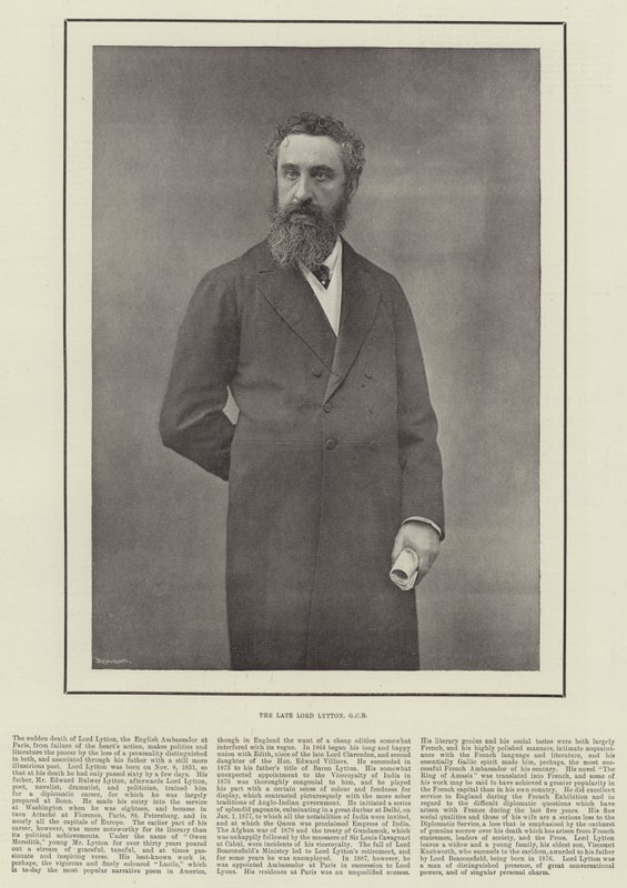 Edesmennyt Lord Lytton, GCB tekijältä English Photographer