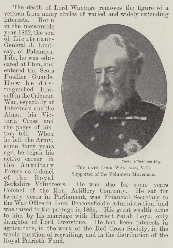 Edesmennyt Lord Wantage, VC, vapaaehtoisliikkeen kannattaja tekijältä English Photographer