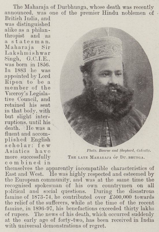 Durbhungan edesmennyt Maharaja tekijältä English Photographer