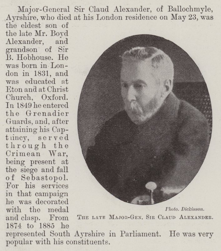 Edesmennyt kenraalimajuri Sir Claud Alexander tekijältä English Photographer