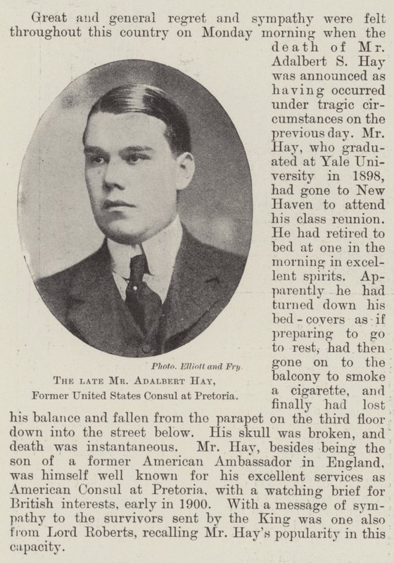 Edesmennyt herra Adalbert Hay, entinen Yhdysvaltain konsuli Pretoriassa tekijältä English Photographer