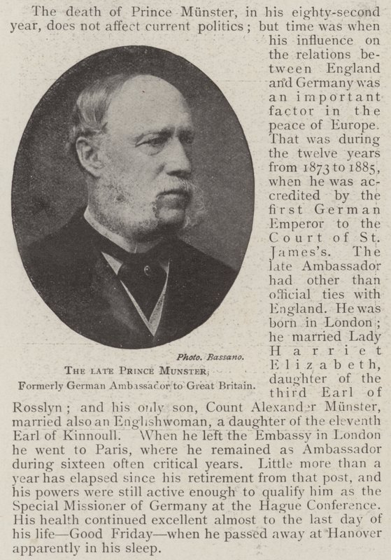 Edesmennyt prinssi Munster, entinen Saksan suurlähettiläs Isossa-Britanniassa tekijältä English Photographer
