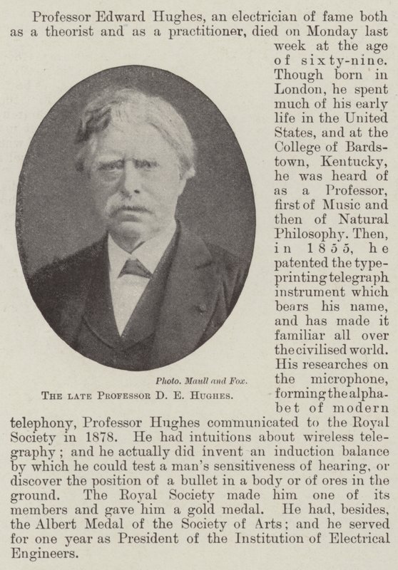 Edesmennyt professori D E Hughes tekijältä English Photographer