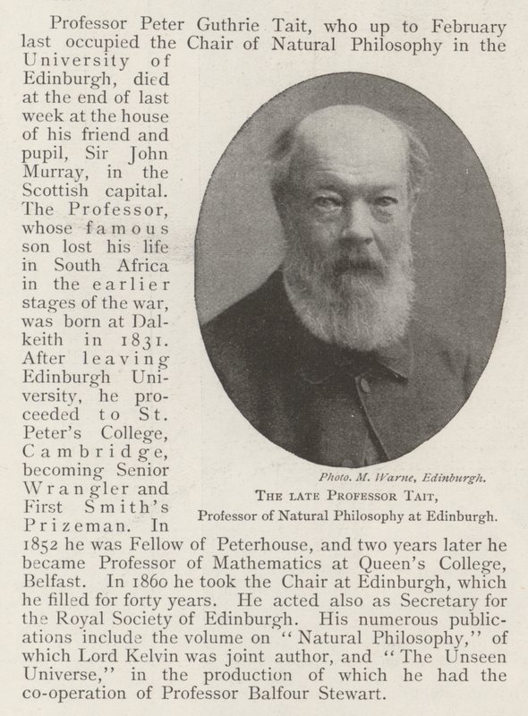Edesmennyt professori Tait, luonnonfilosofian professori Edinburghissa tekijältä English Photographer