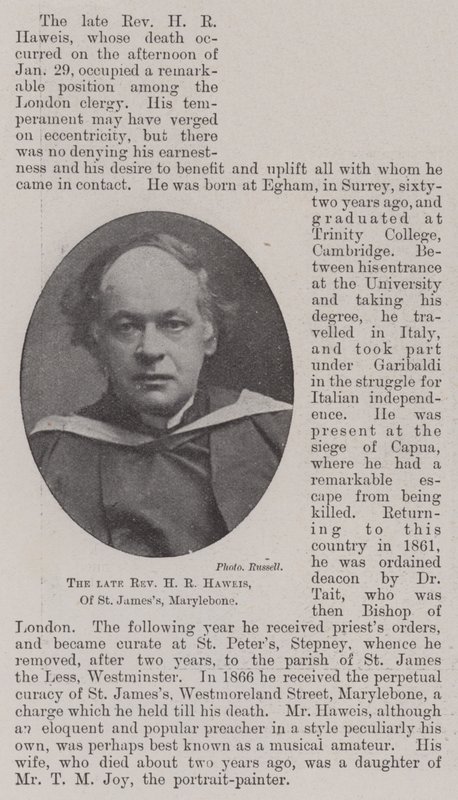 Edesmennyt pastori H R Haweis, St James, Marylebone tekijältä English Photographer