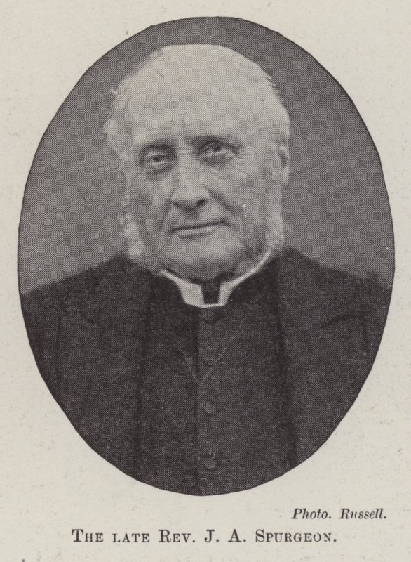 Edesmennyt pastori J A Spurgeon tekijältä English Photographer