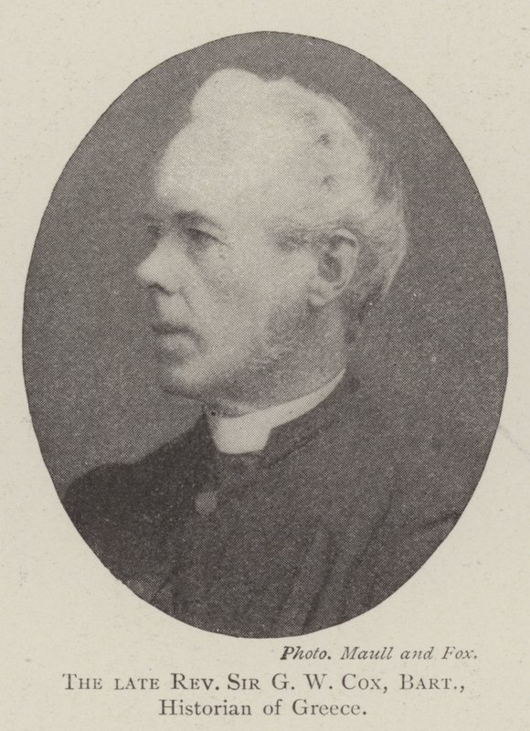 Edesmennyt pastori Sir G W Cox, Baronet, Kreikan historioitsija tekijältä English Photographer