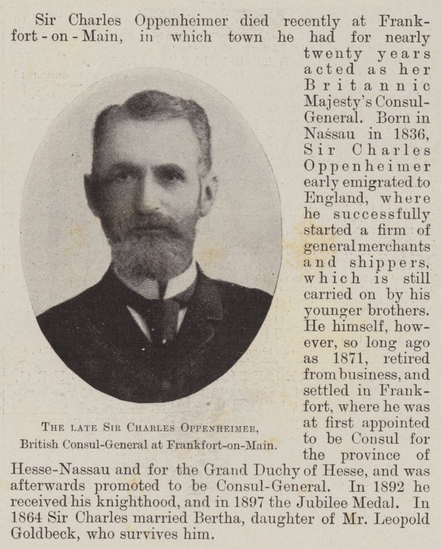 Edesmennyt Sir Charles Oppenheimer, Britannian pääkonsuli Frankfort-on-Mainissa tekijältä English Photographer