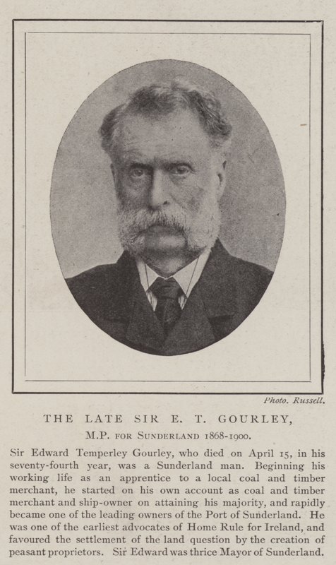 Edesmennyt Sir E T Gourley, Sunderlandin kansanedustaja 1868-1900 tekijältä English Photographer