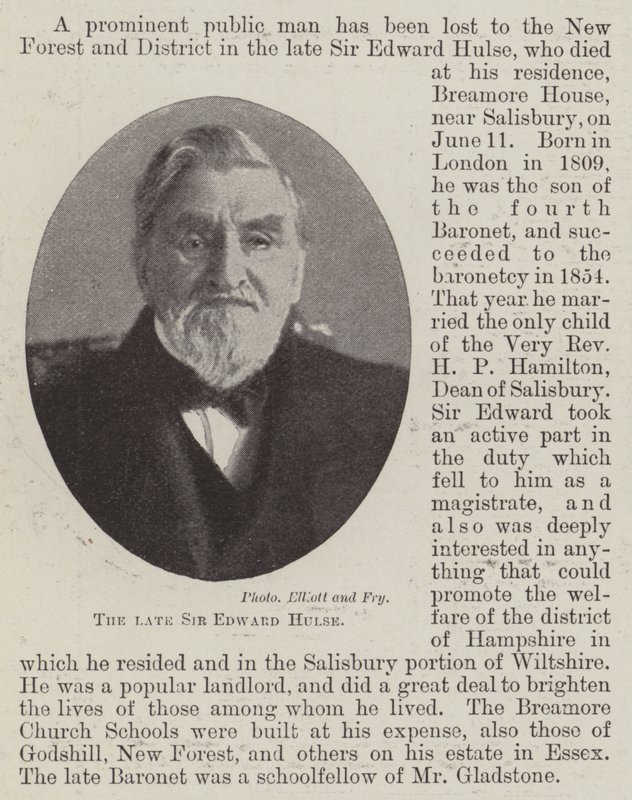 Edesmennyt Sir Edward Hulse tekijältä English Photographer