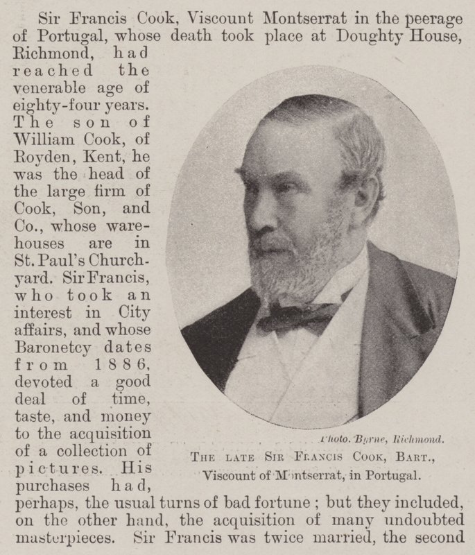 Edesmennyt Sir Francis Cook, Baronet, Montserratin varakreivi, Portugalissa tekijältä English Photographer