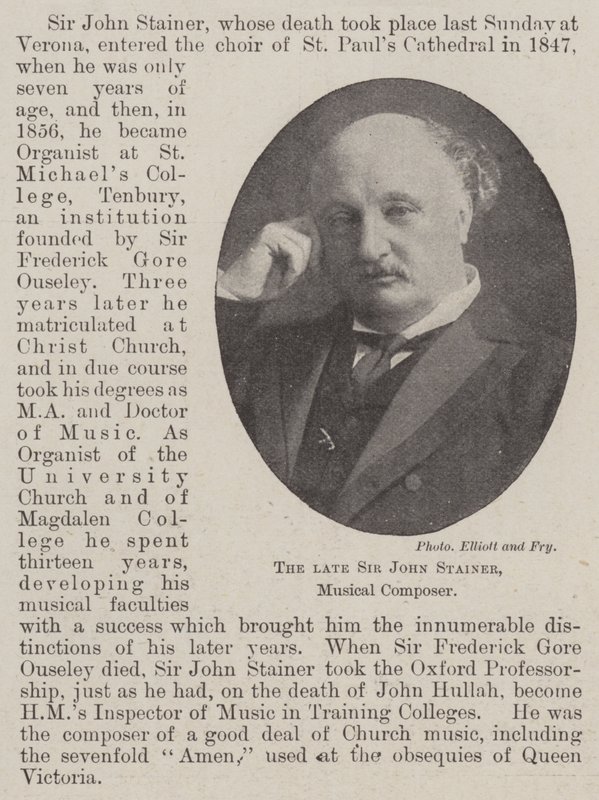 Edesmennyt Sir John Stainer, musiikillinen säveltäjä tekijältä English Photographer