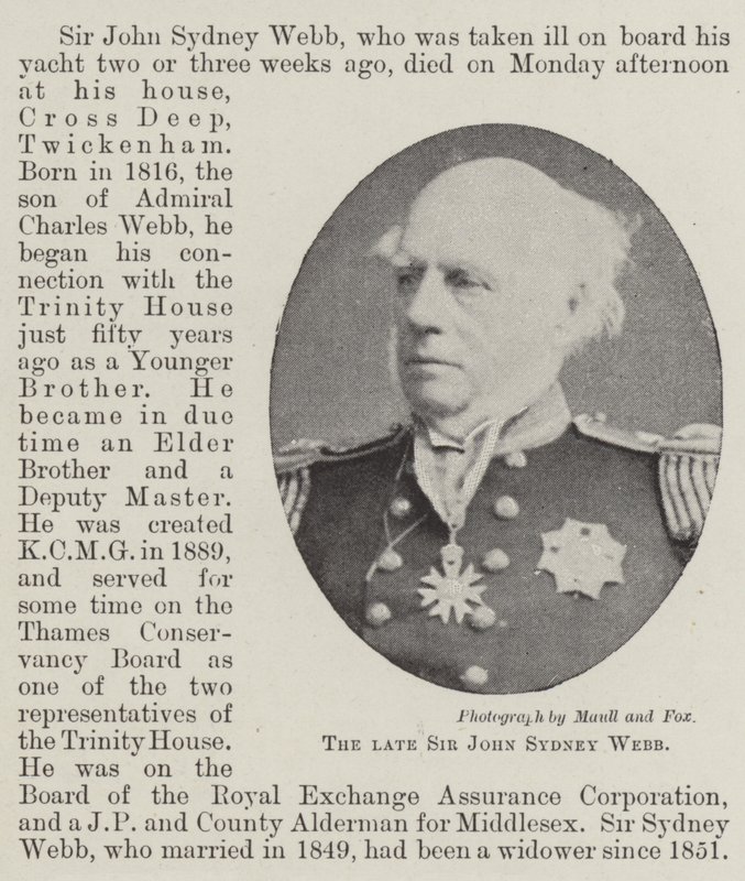 Edesmennyt Sir John Sydney Webb tekijältä English Photographer