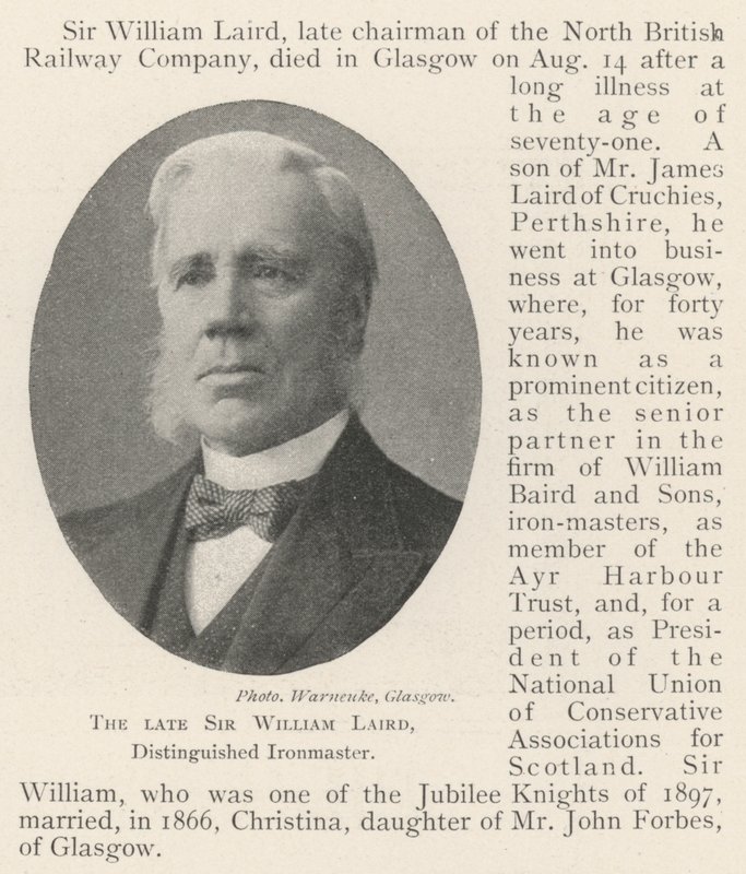 Edesmennyt Sir William Laird, arvostettu Ironmaster tekijältä English Photographer