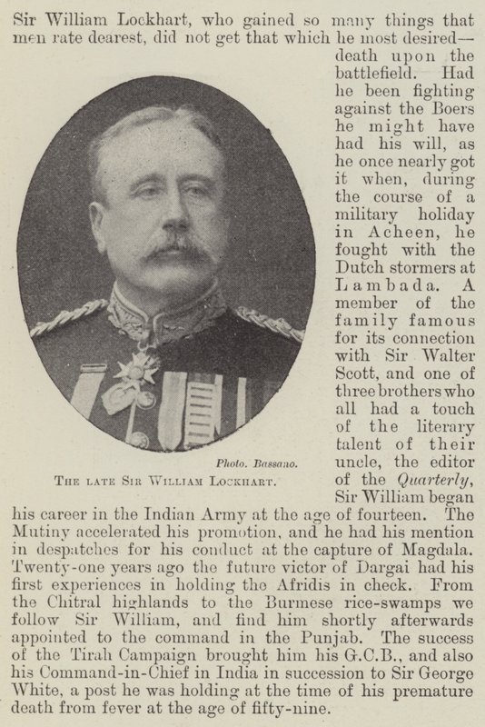 Edesmennyt Sir William Lockhart tekijältä English Photographer