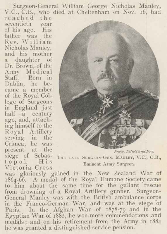 Edesmennyt kirurgi-kenraali Manley, VC, CB, Eminent Army Surgeon tekijältä English Photographer