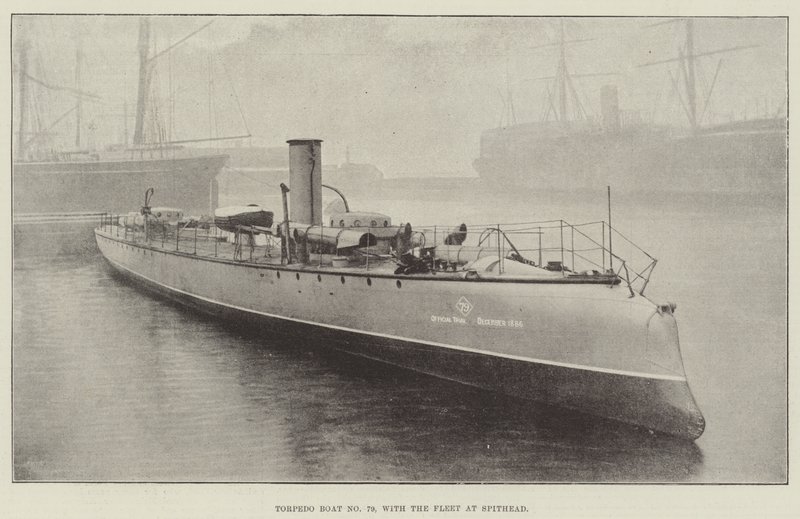 Torpedovene nro 79 laivaston kanssa Spitheadissa tekijältä English Photographer