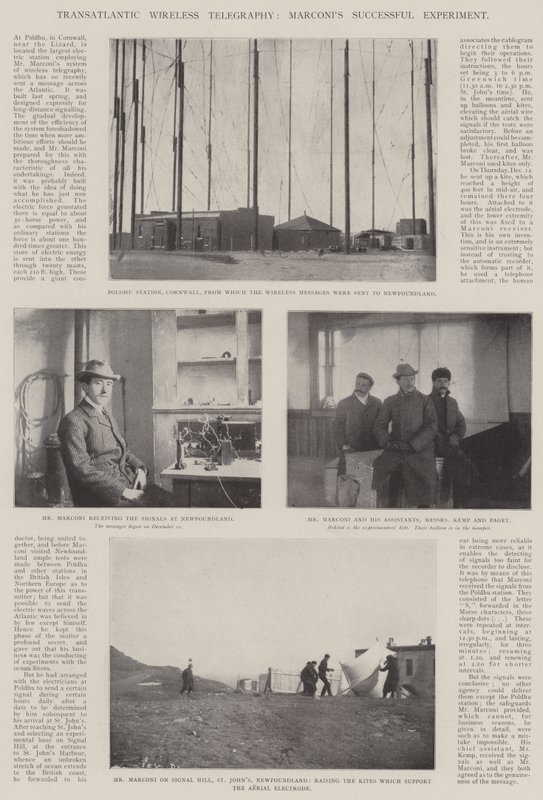 Transatlanttinen langaton lennätys, Marconisin onnistunut kokeilu tekijältä English Photographer