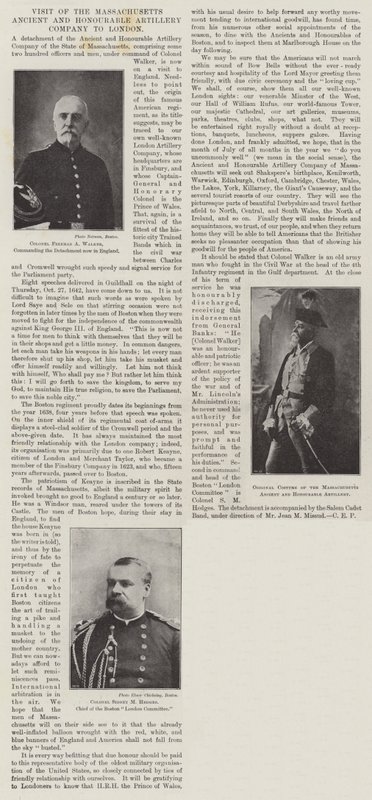 Massachusetts Ancient and Honorable Artillery Companyn vierailu Lontooseen tekijältä English Photographer