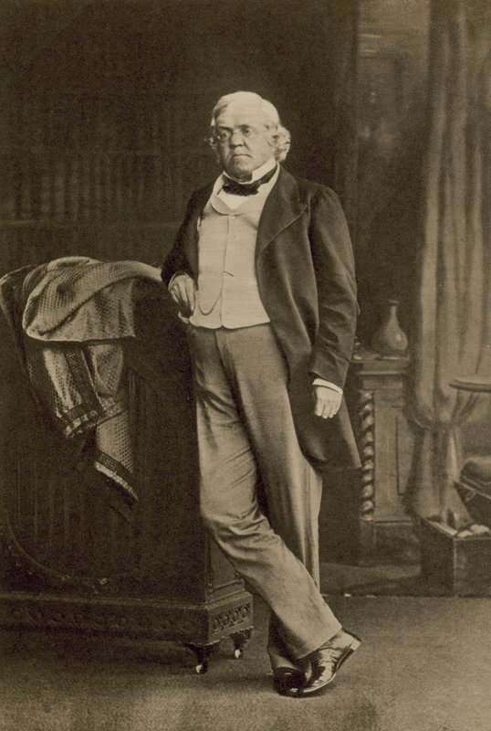 William Makepeace Thackeray, englantilainen kirjailija ja satiiri (b/w kuva) tekijältä English Photographer