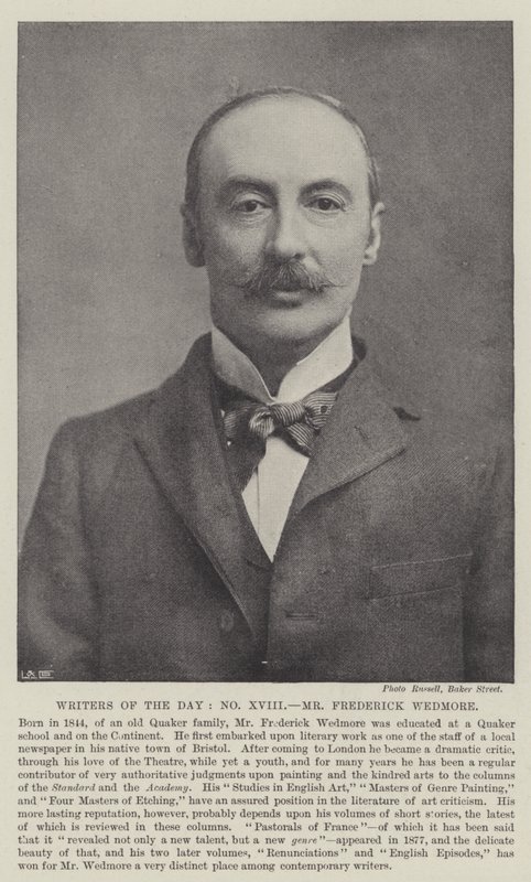 Päivän kirjoittajat, herra Frederick Wedmore tekijältä English Photographer