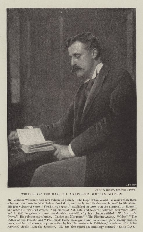 Päivän kirjoittajat, herra William Watson tekijältä English Photographer