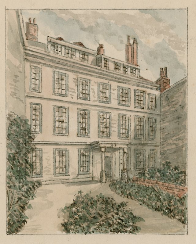 10 Nevills Court, Fetter Lane, Holborn, luonnos vuodelta 1890 (wc paperilla) tekijältä English School