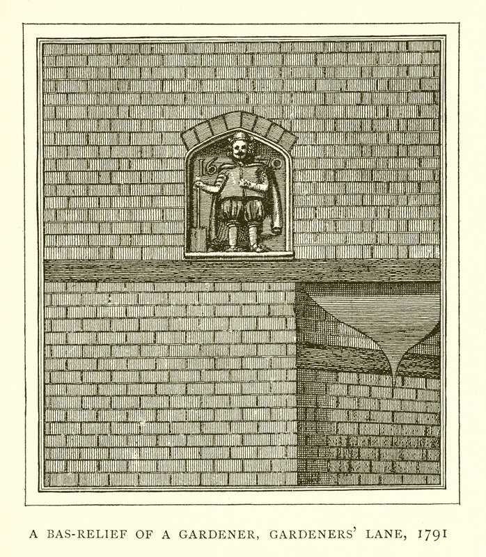 Puutarhurin bareljeef, Gardeners Lane, 1791 tekijältä English School