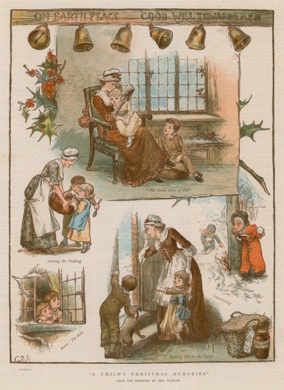 Vuoden 1905 kalenteri Alfred Austinin säkeellä (värilitografia,) tekijältä English School
