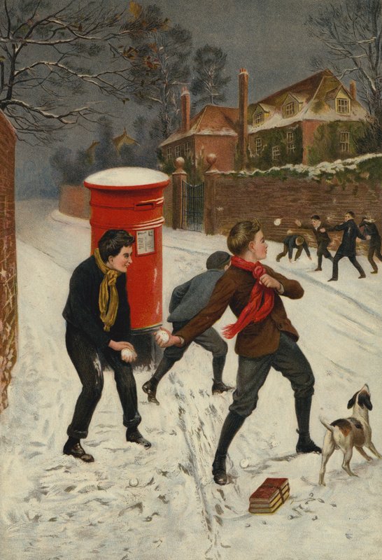 Kova taistelu (chromolitho) tekijältä English School