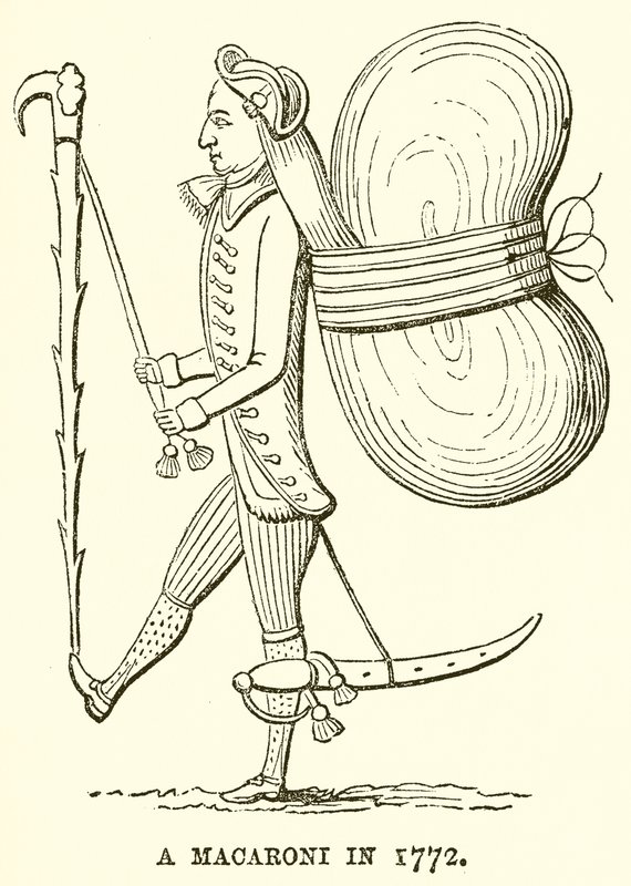 Makaroni vuonna 1772 tekijältä English School