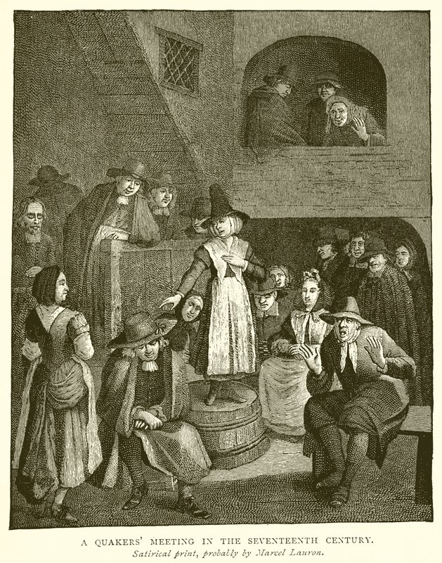 Kveekarien kokous 1700-luvulla tekijältä English School