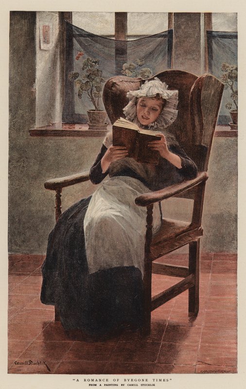 Menneiden aikojen romanssi (chromolitho) tekijältä English School