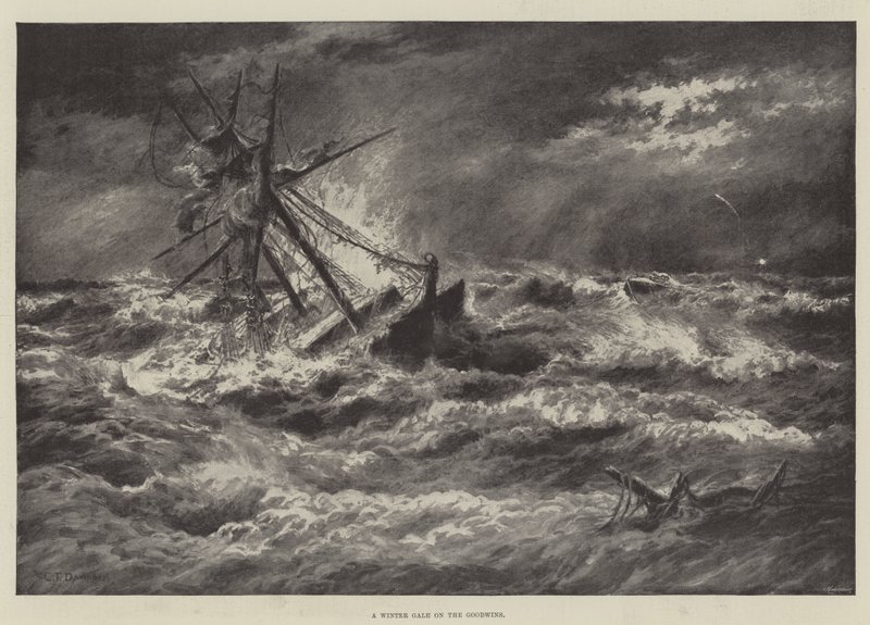 Winter Gale on Goodwins (litho) tekijältä English School