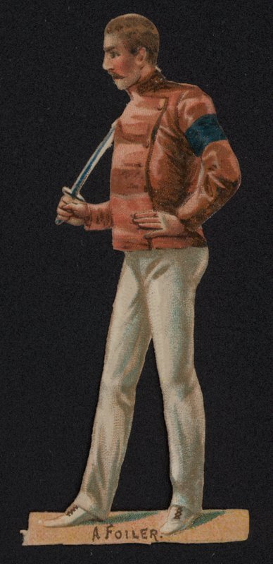 A foiler, miekkailu (chromolitho) tekijältä English School