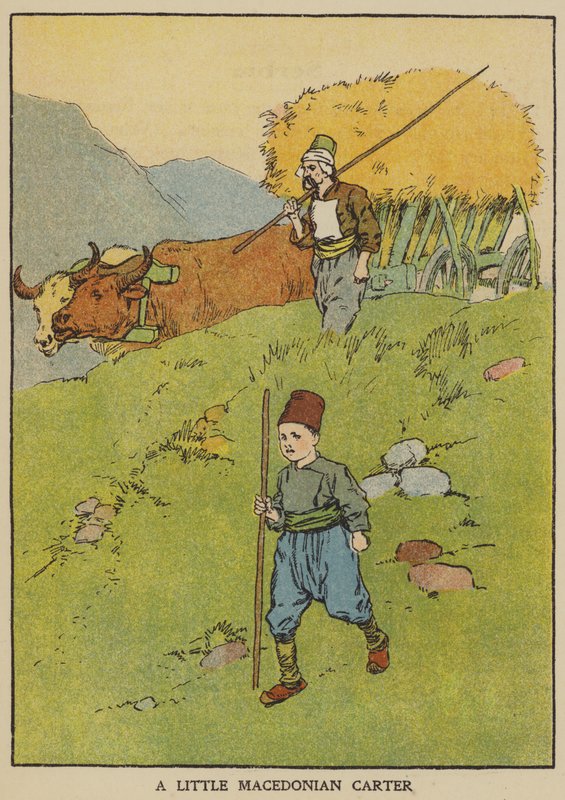 Pieni makedonialainen vaunu (väri litho) tekijältä English School