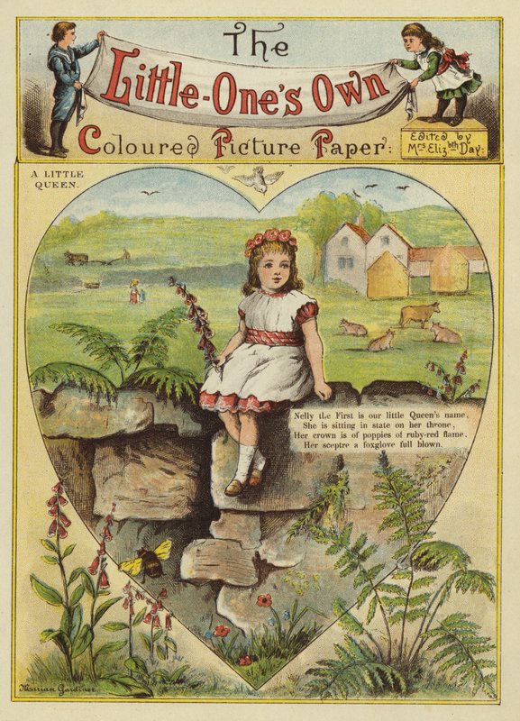 Pieni kuningatar (chromolitho) tekijältä English School