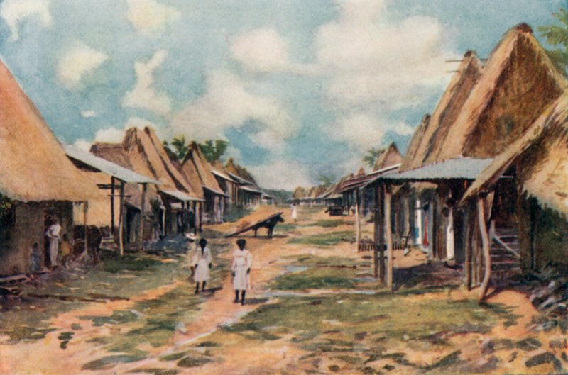 Alkuperäiskylä, Panama (värilitro) tekijältä English School