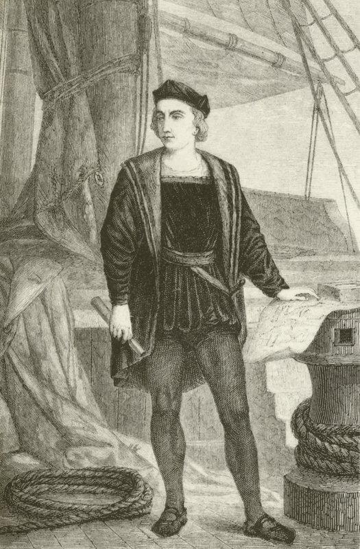 Nuori Christopher Columbus (1451-1506), genovalainen tutkimusmatkailija tekijältä English School