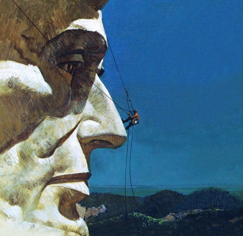 Abraham Lincolnin nenä Mount Rushmore National Memorial -muistomerkillä tekijältä English School