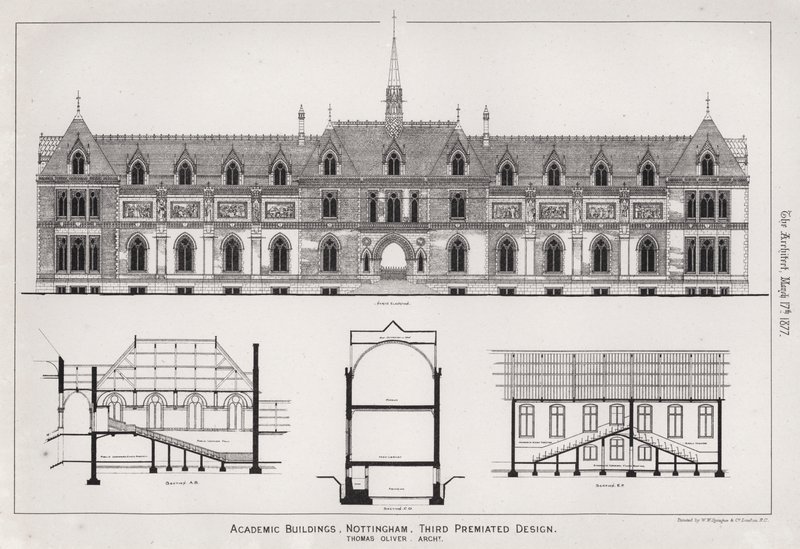Akateemiset rakennukset, Nottingham, Third Premiated Design (kaiverrus) tekijältä English School