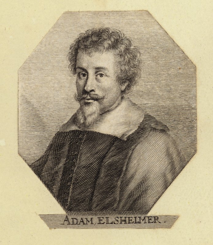 Adam Elsheimer, saksalainen taiteilija. Kaiverrus Johann Georg Waldreich. tekijältä English School