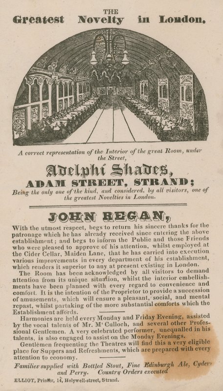 Mainos yritykselle Adelphi Shades, Adam Street, Strand tekijältä English School