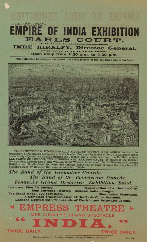 Mainos Empire of India -näyttelystä, Earls Court tekijältä English School
